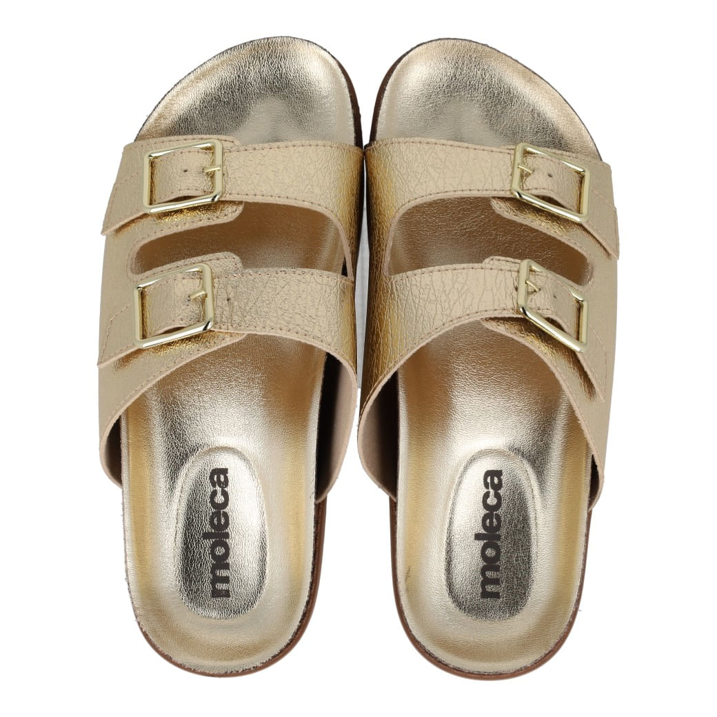 Moleca Tamanco 24-5500105-66 Dourado Metalizado Comfy Plus_5_999999992636804_